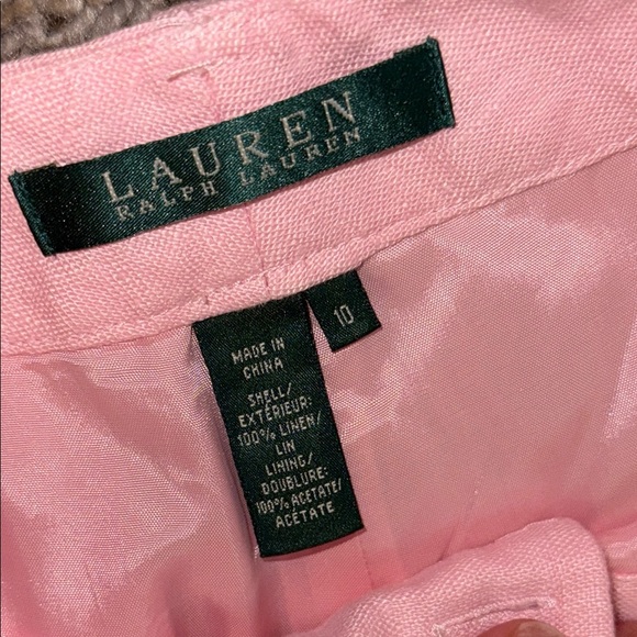 Ralph Lauren 100% Linen Pink Blazer and Pants Set - Picture 8 of 15